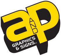 a and p graphics & signs logo