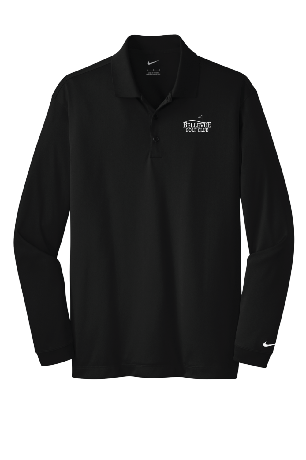 Bellevue Golf Club Men's Nike Long Sleeve Dri-FIT Stretch Tech Polo (6 Color Options) - Image 2