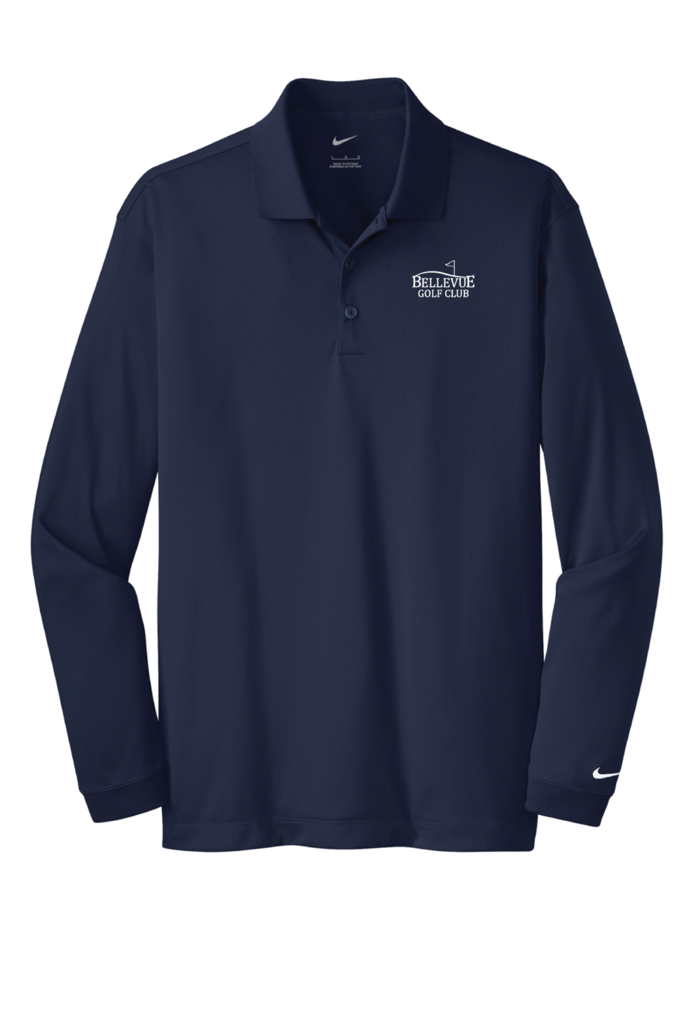 Bellevue Golf Club Men's Nike Long Sleeve Dri-FIT Stretch Tech Polo (6 Color Options) - Image 4