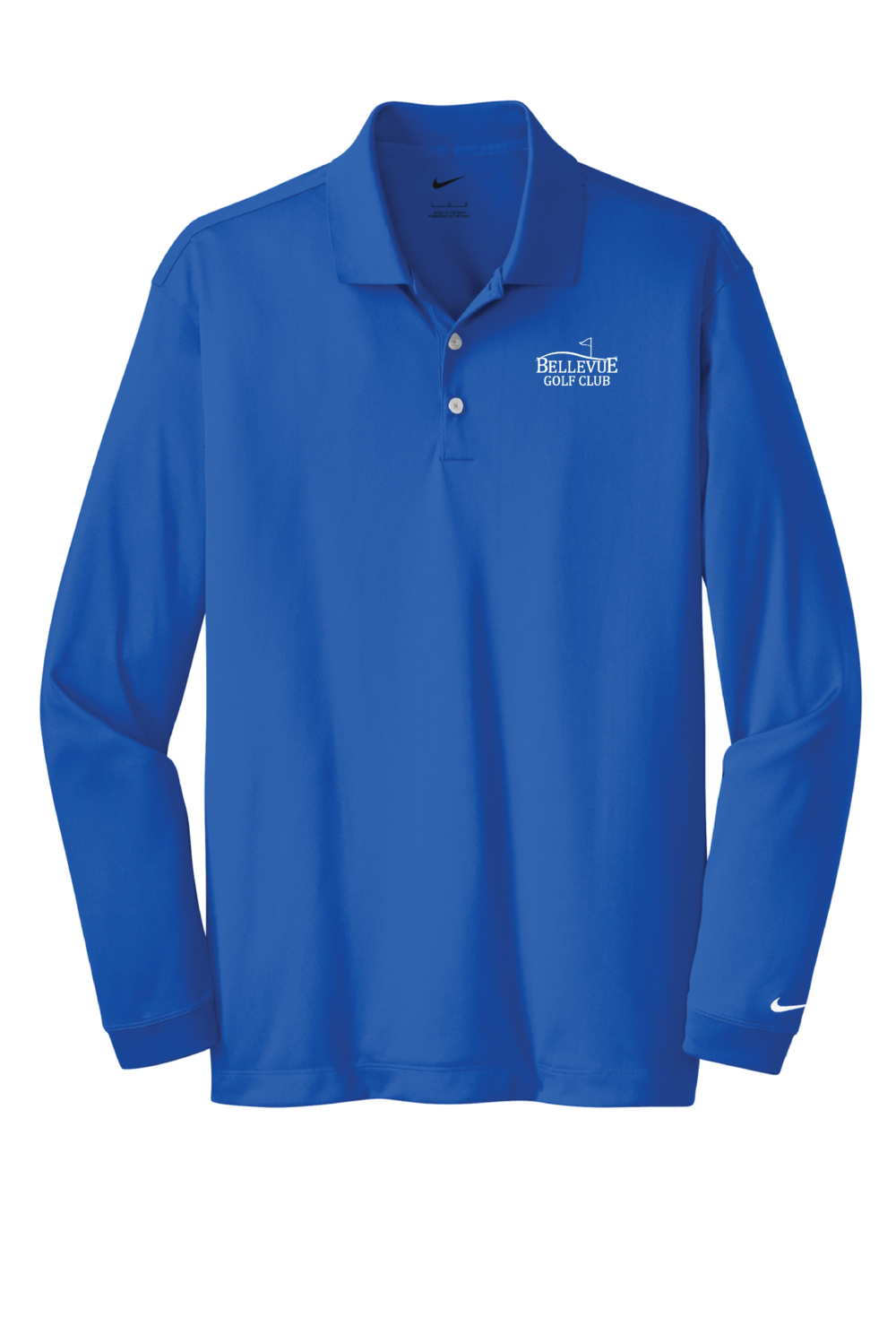 Bellevue Golf Club Men's Nike Long Sleeve Dri-FIT Stretch Tech Polo (6 Color Options) - Image 3