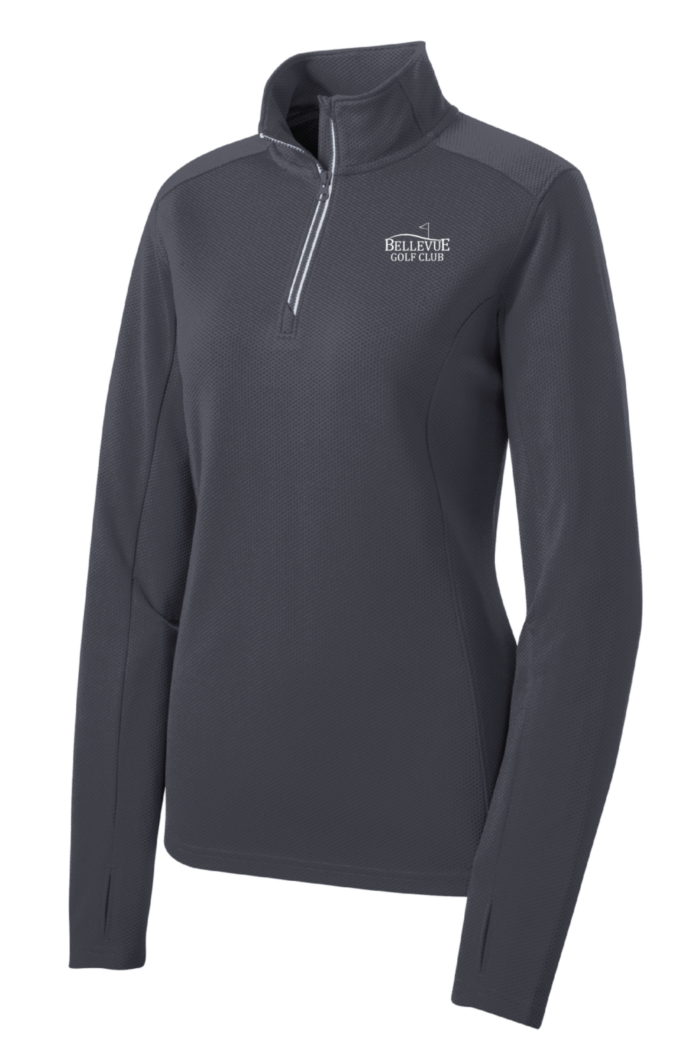 Bellevue Golf Club Women’s Sport-Tek Sport-Wick Textured 1/4 Zip Pullover (5 Color Options) - Image 3