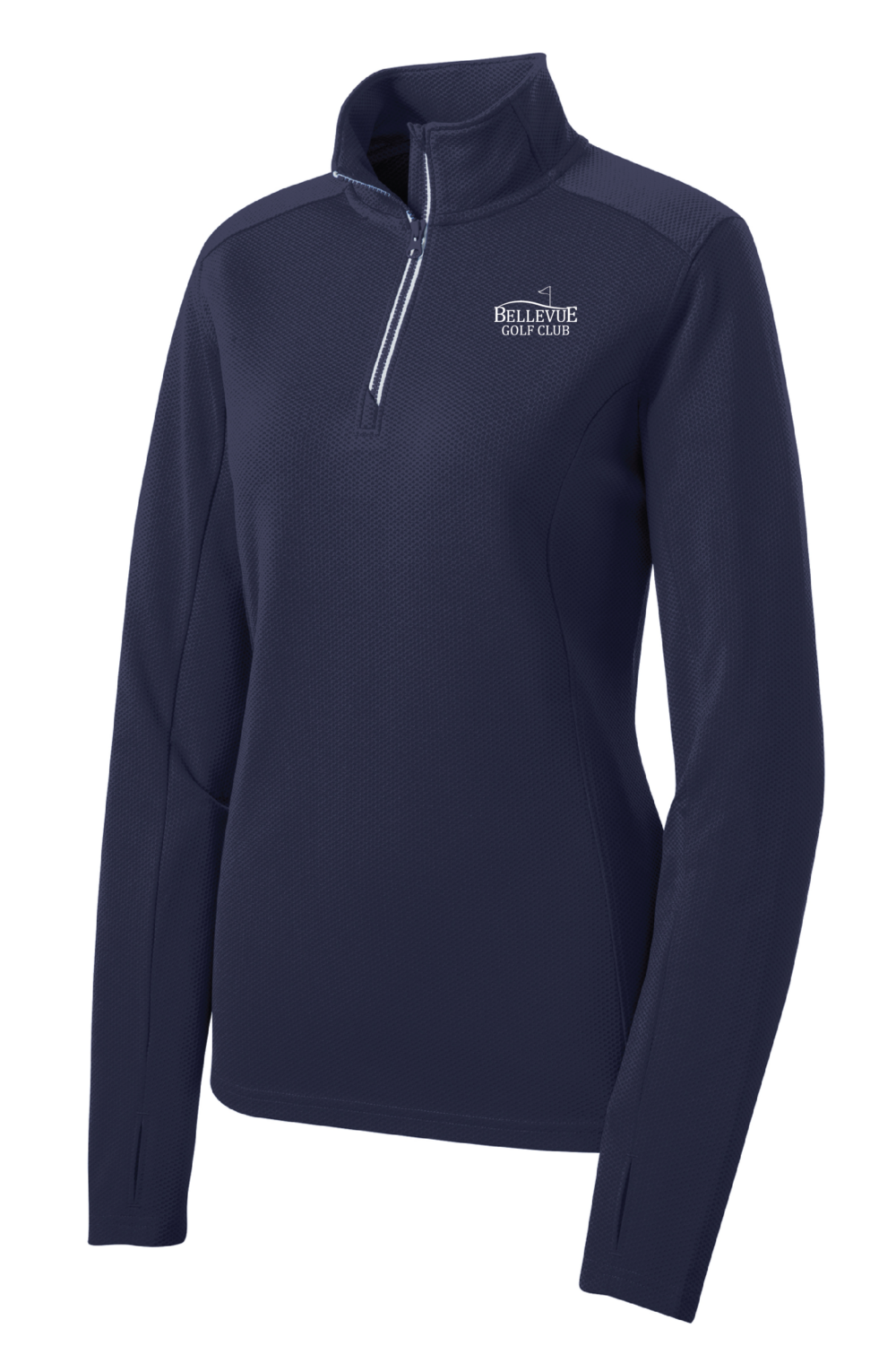 Bellevue Golf Club Women’s Sport-Tek Sport-Wick Textured 1/4 Zip Pullover (5 Color Options) - Image 4