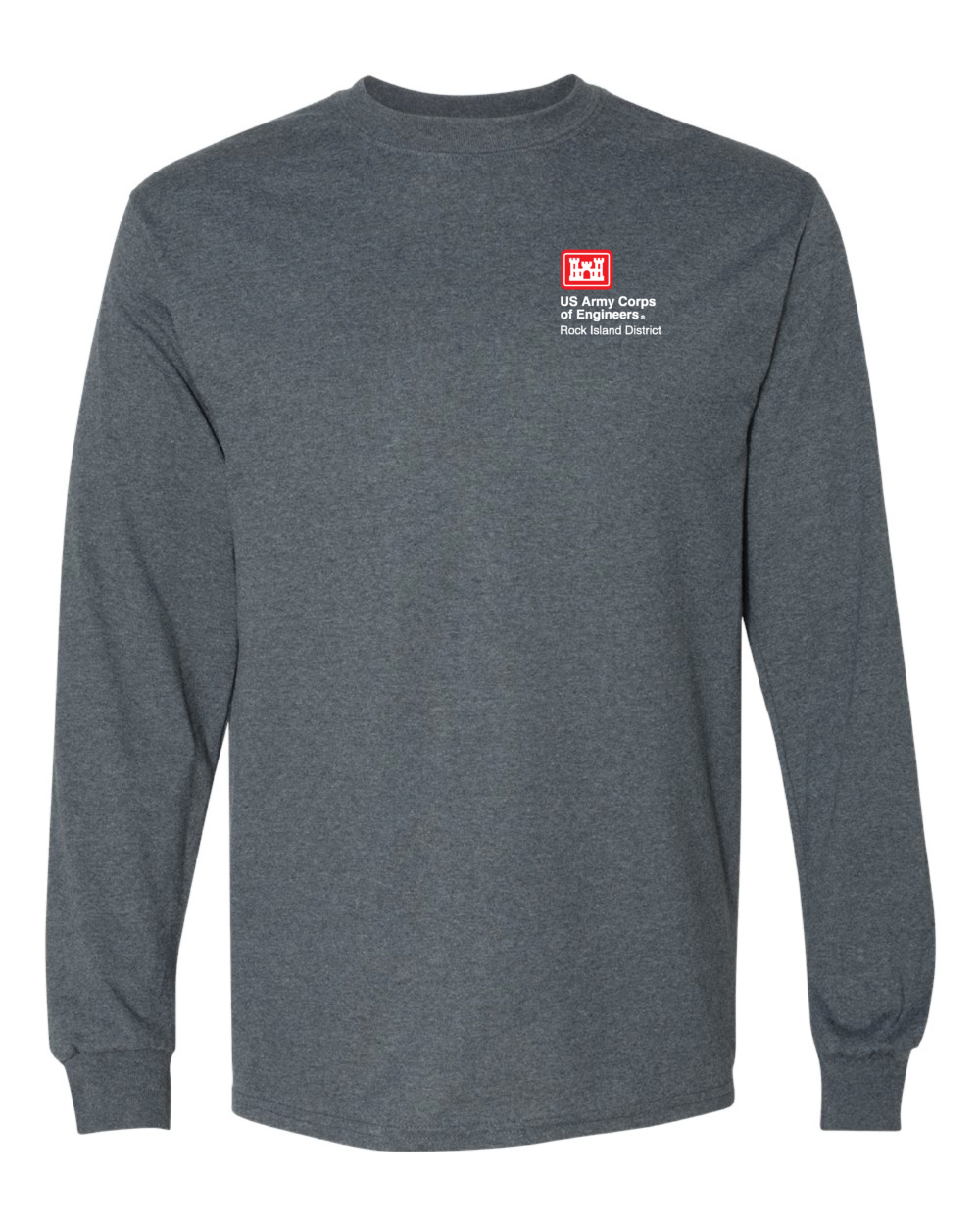 US Army Corp of Engineers Gildan Dryblend 50/50 Long Sleeve T-Shirt (5 Color Options) - Image 2