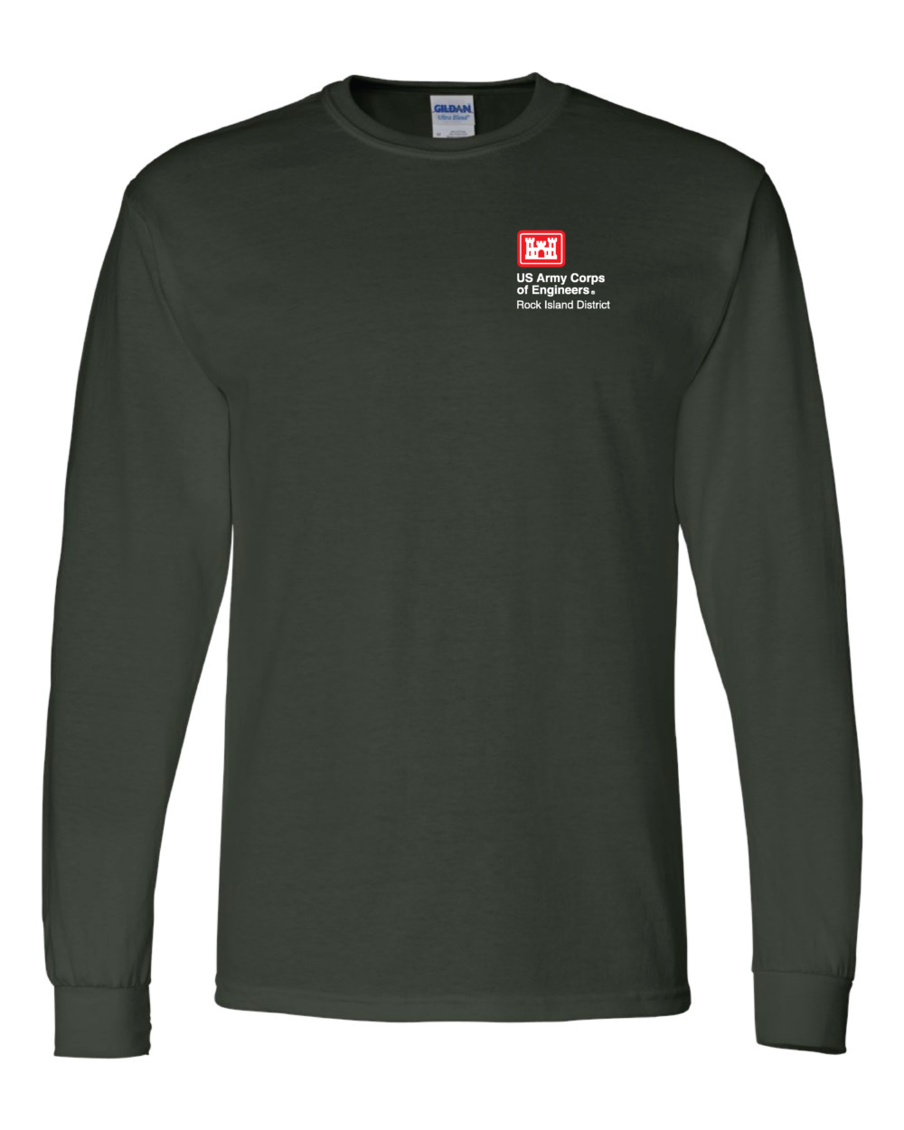 US Army Corp of Engineers Gildan Dryblend 50/50 Long Sleeve T-Shirt (5 Color Options) - Image 3