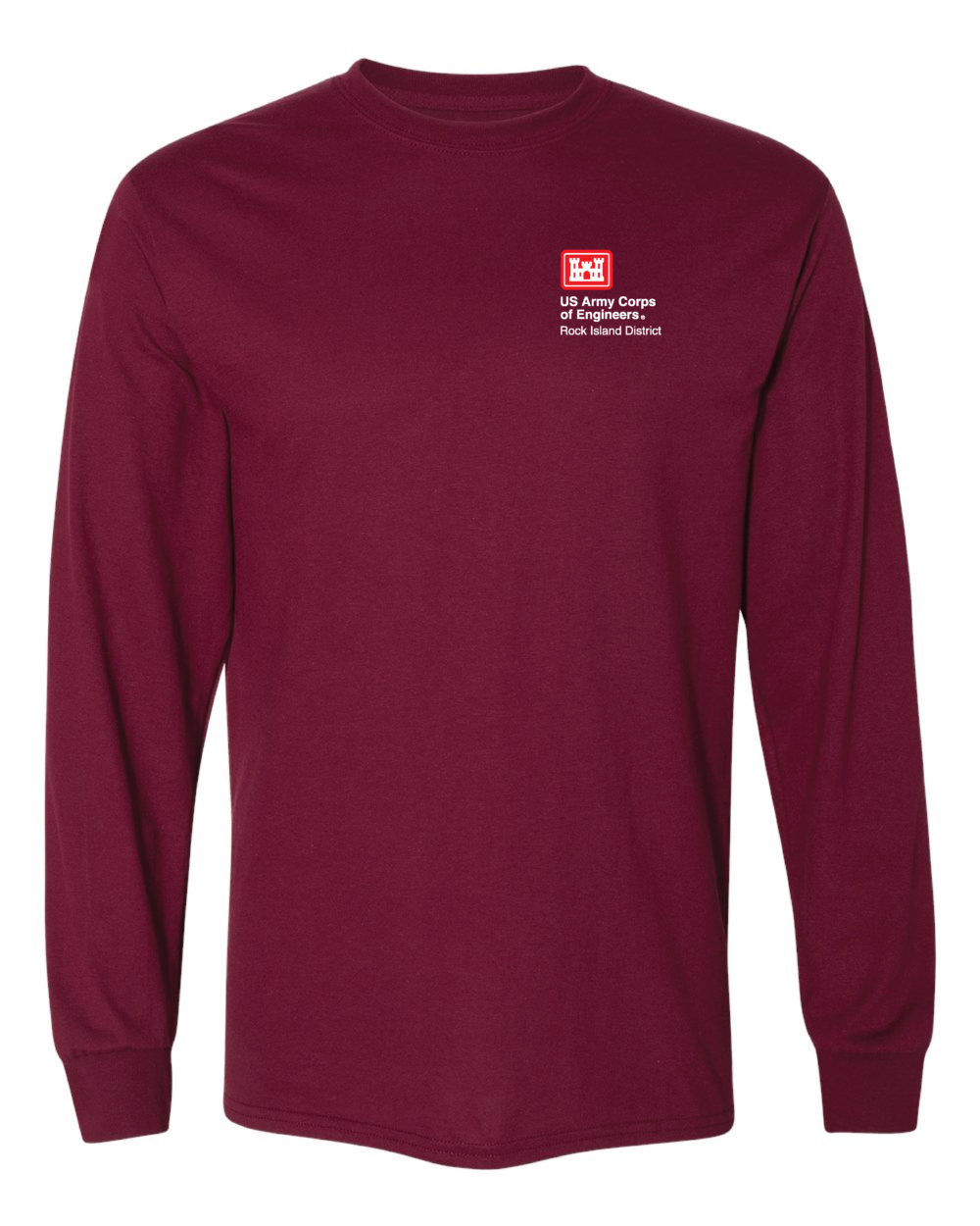 US Army Corp of Engineers Gildan Dryblend 50/50 Long Sleeve T-Shirt (5 Color Options) - Image 4