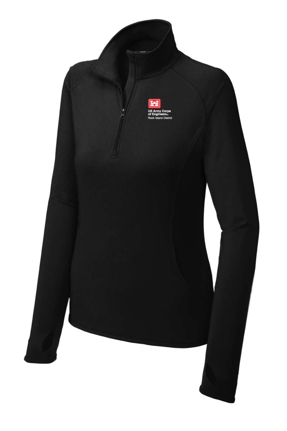 US Army Corp of Engineers Sport-Tek Ladies Sport-Wick Stretch 1/4 Zip Pullover (5 Color Options)