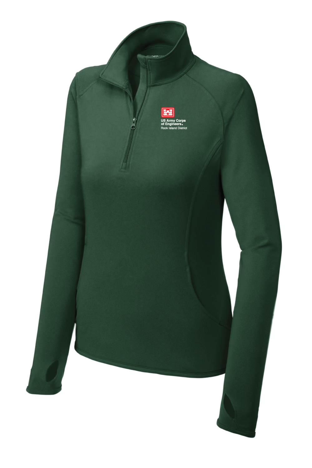 US Army Corp of Engineers Sport-Tek Ladies Sport-Wick Stretch 1/4 Zip Pullover (5 Color Options) - Image 3