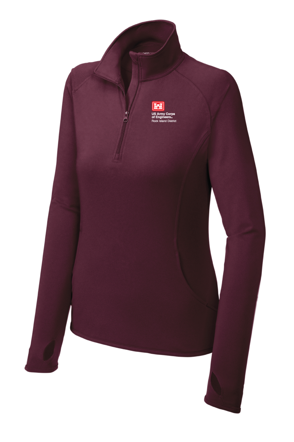 US Army Corp of Engineers Sport-Tek Ladies Sport-Wick Stretch 1/4 Zip Pullover (5 Color Options) - Image 4