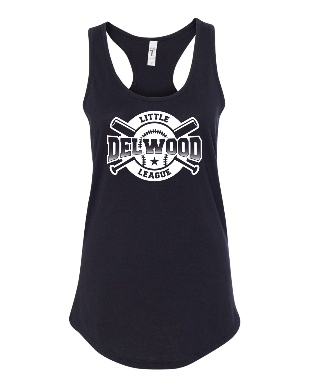 Delwood Little League Women's  Next Level Ideal Racerback Tank (3 Color Options) - Image 2