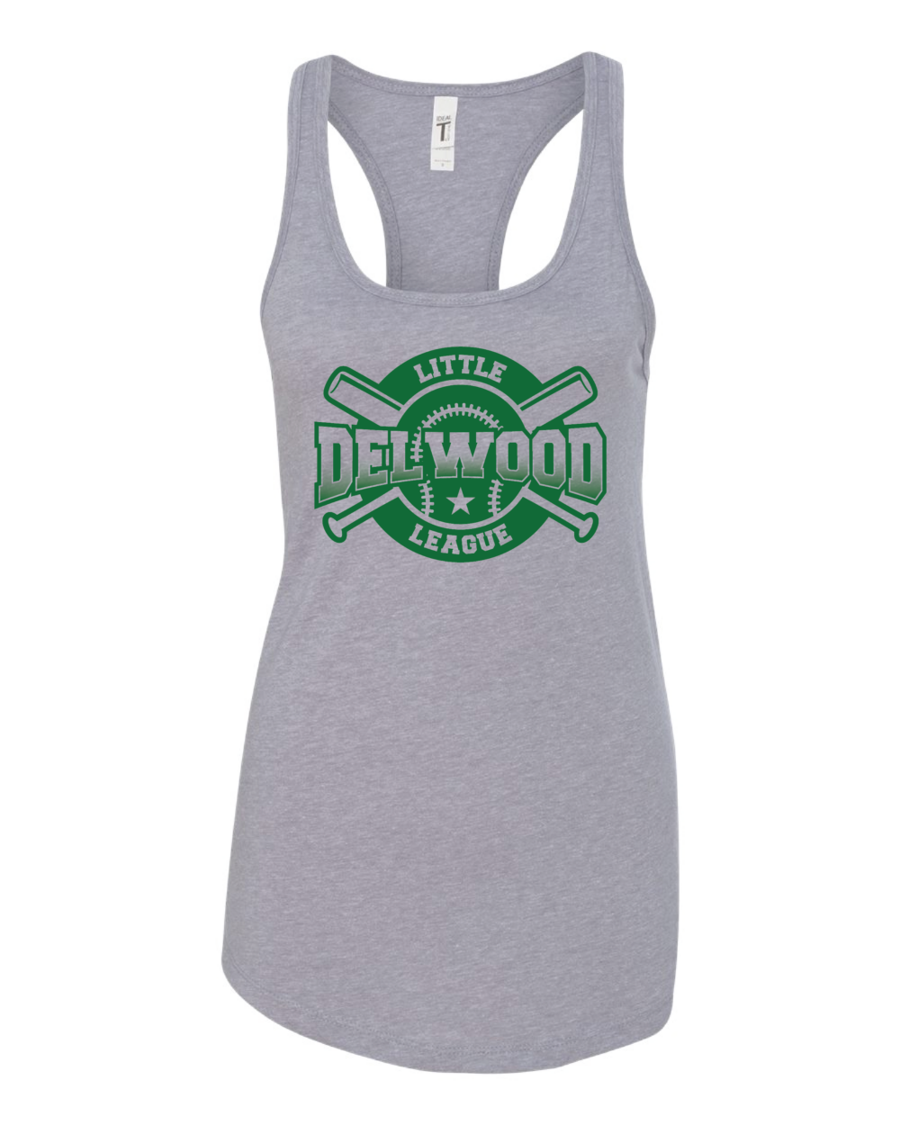 Delwood Little League Women's  Next Level Ideal Racerback Tank (3 Color Options)