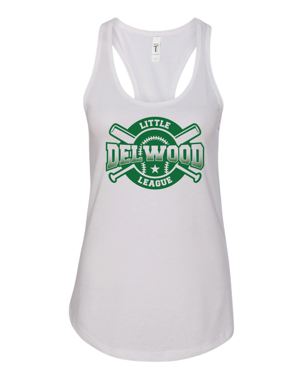 Delwood Little League Women's  Next Level Ideal Racerback Tank (3 Color Options) - Image 3