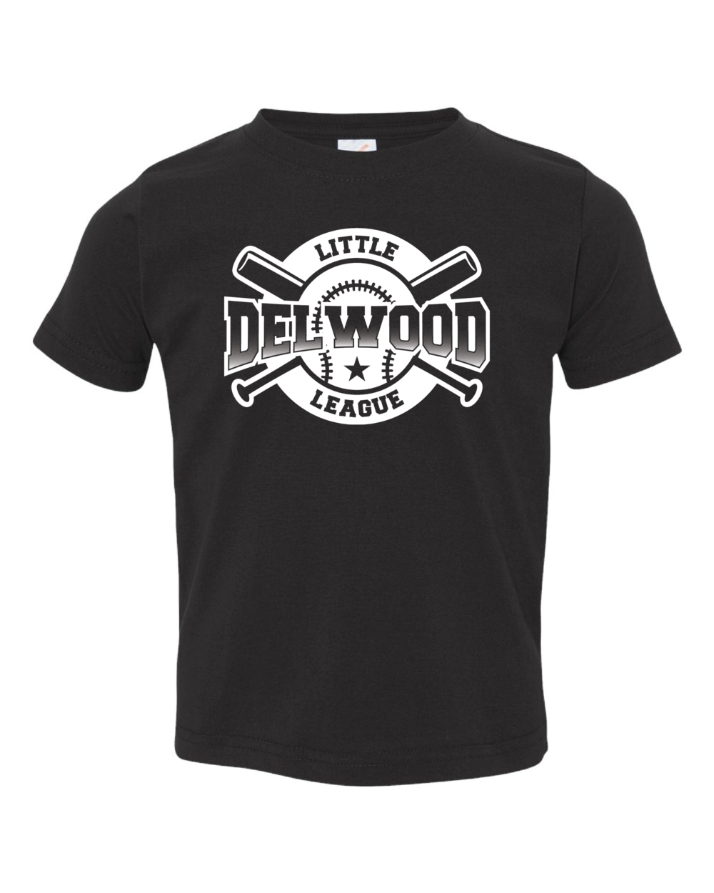 Delwood Little League Toddler Rabbit Skins Fine Jersey T-Shirt (4 Color Options) - Image 2