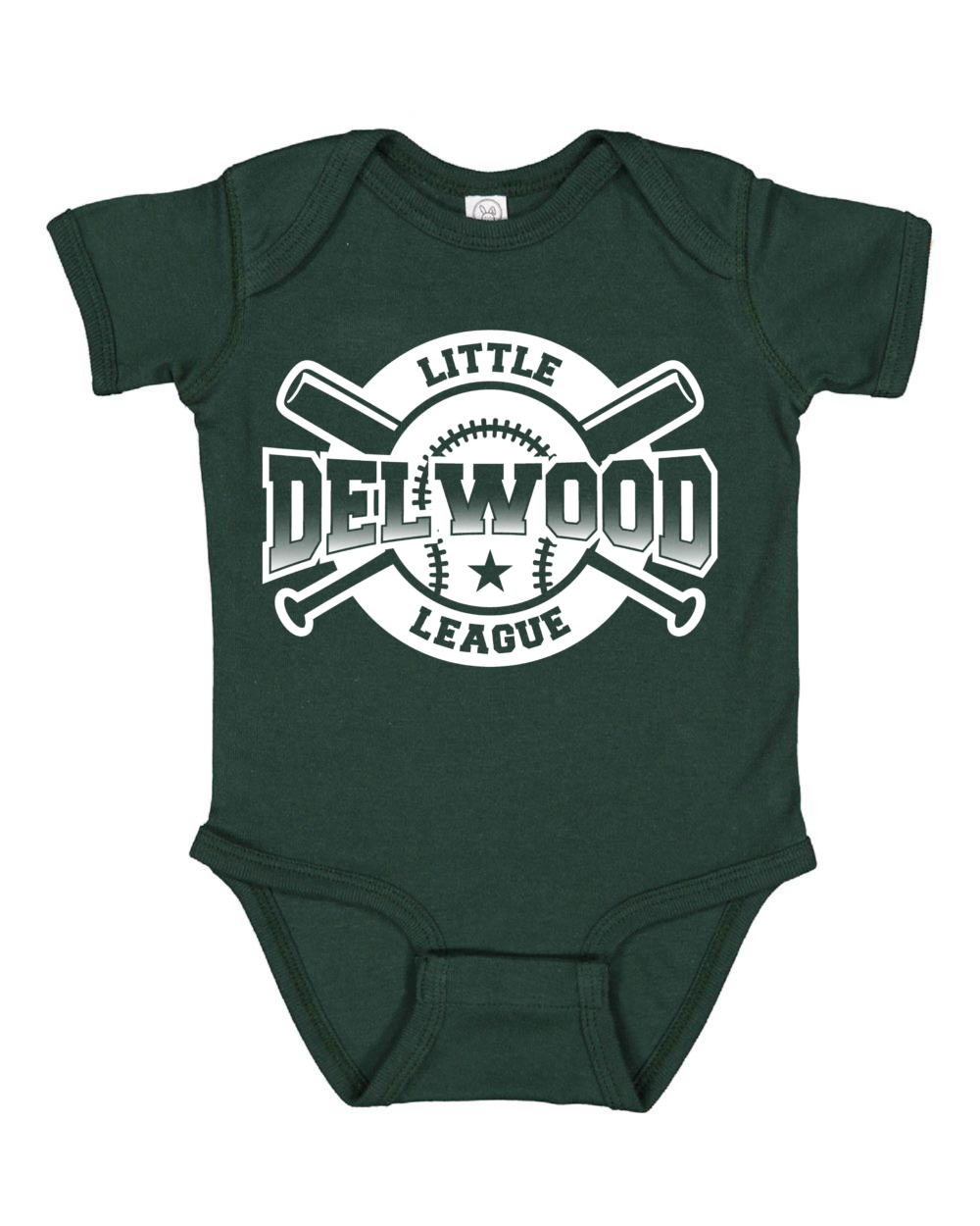 Delwood Little League Infant Rabbit Skins Onsie (4 Color Options)