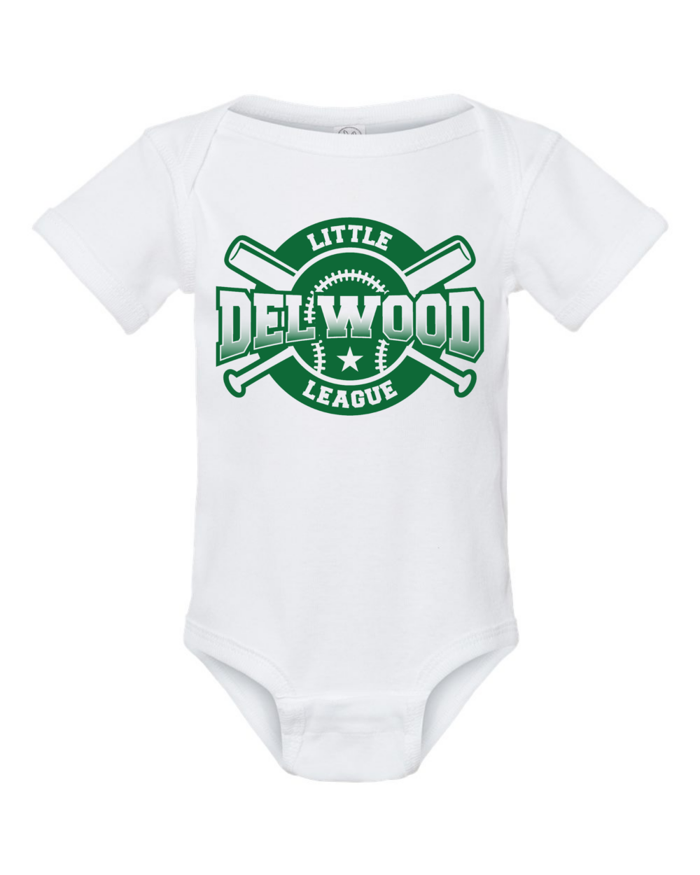 Delwood Little League Infant Rabbit Skins Onsie (4 Color Options) - Image 3
