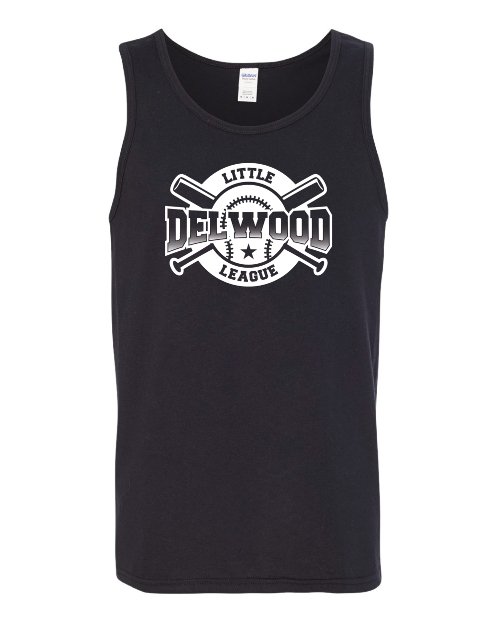 Delwood Little League Men's Gildan Heavy Cotton Tank Top (4 Color Options) - Image 2