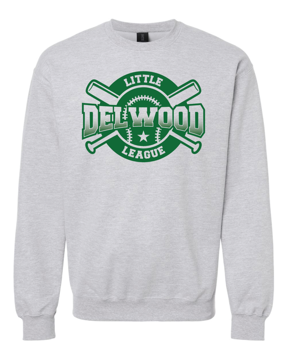 Delwood Little League Adult Gildan Softstyle Midweight Crewneck Sweatshirt (4 Color Options) - Image 4
