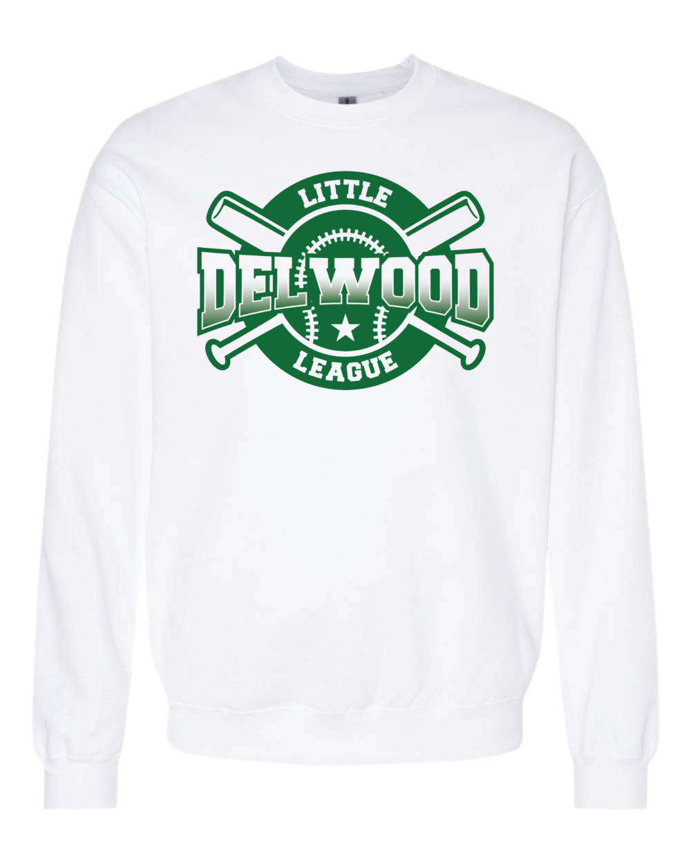 Delwood Little League Adult Gildan Softstyle Midweight Crewneck Sweatshirt (4 Color Options) - Image 3