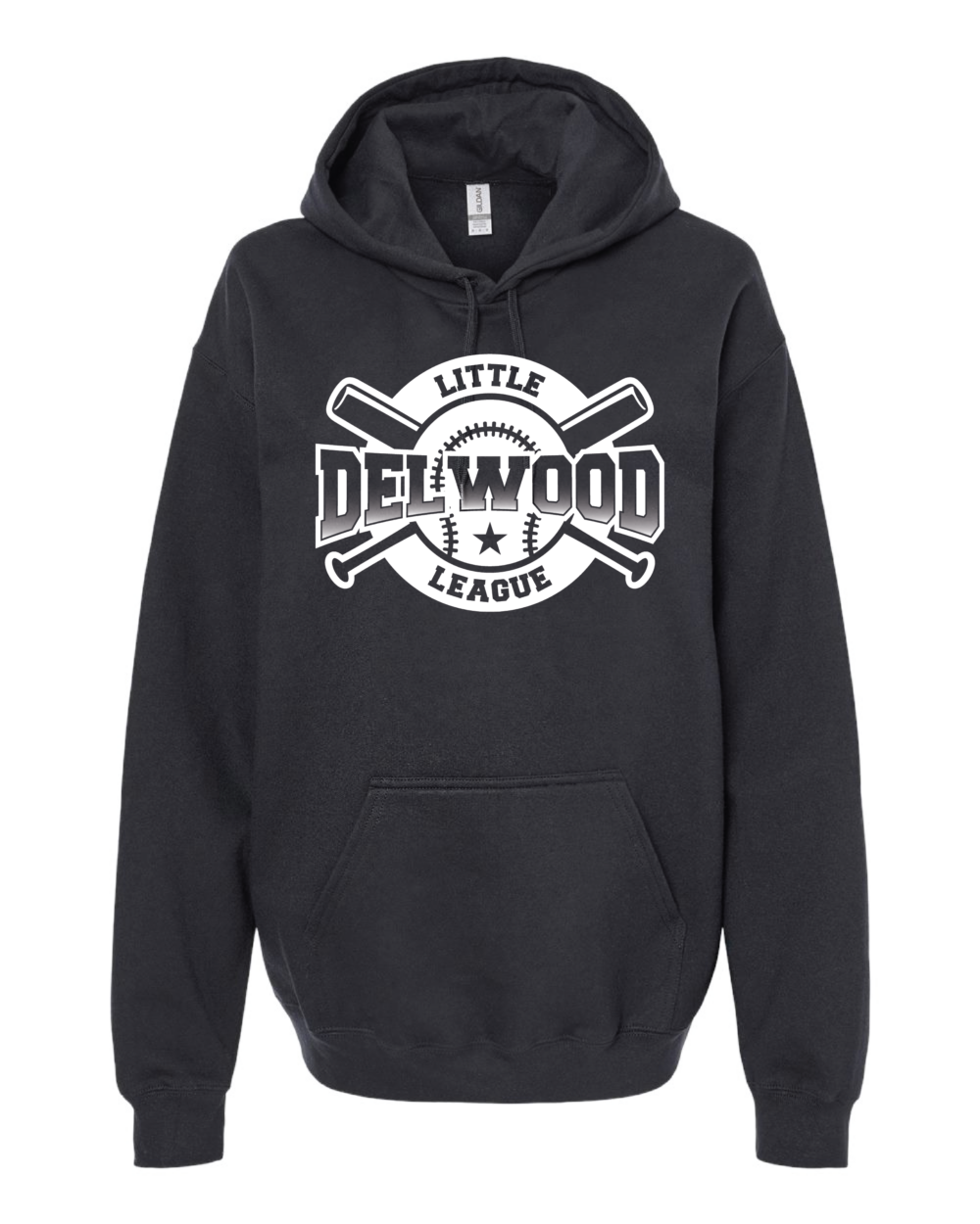 Delwood Little League Youth Gildan Softstyle Midweight Hoodie (4 Color Options) - Image 2