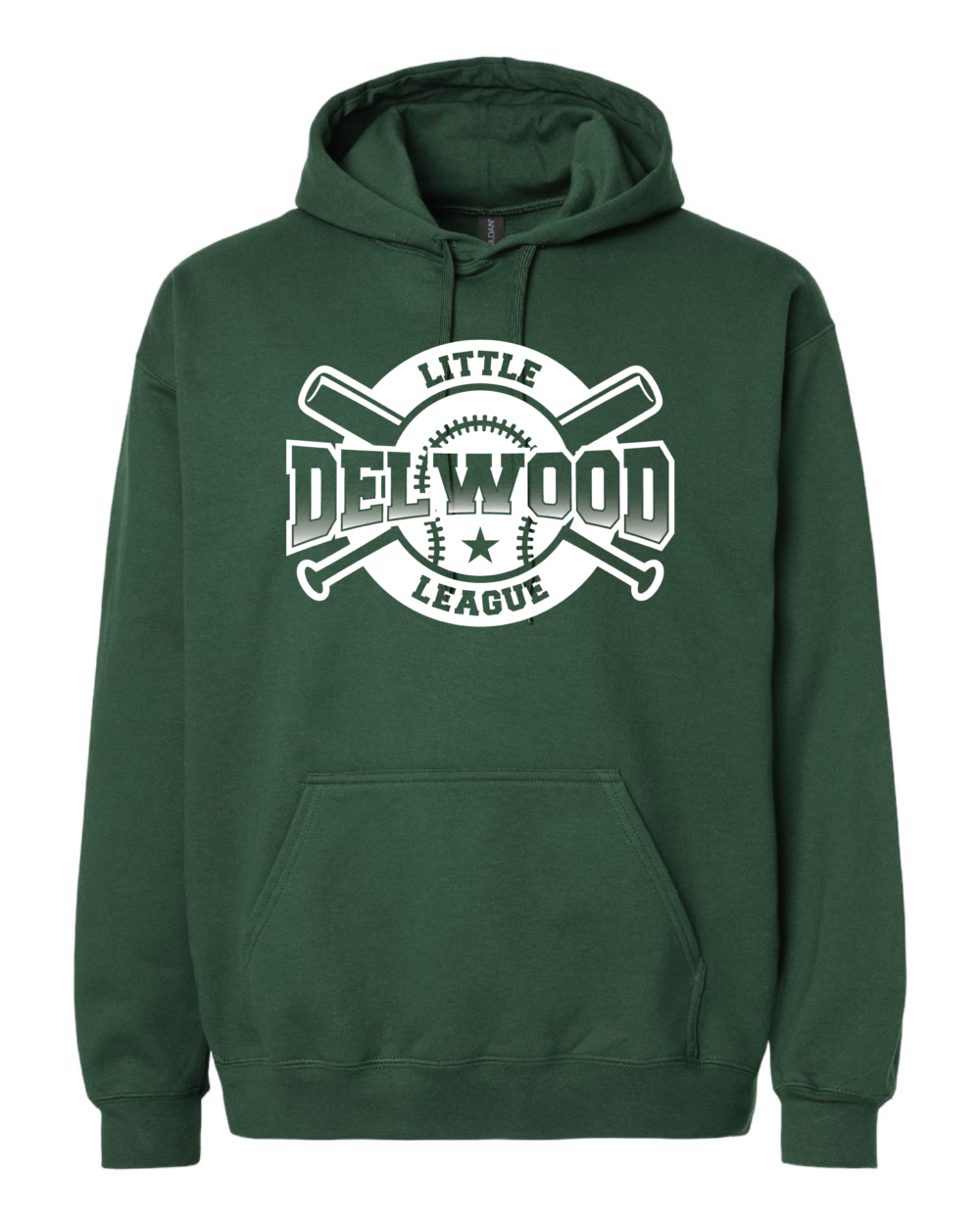Delwood Little League Youth Gildan Softstyle Midweight Hoodie (4 Color Options)