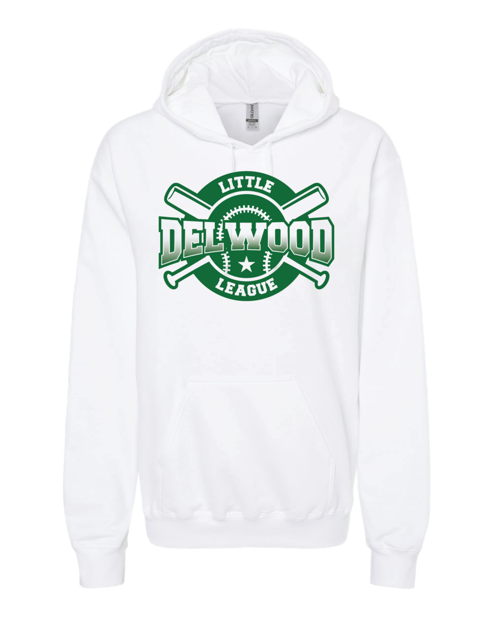 Delwood Little League Youth Gildan Softstyle Midweight Hoodie (4 Color Options) - Image 3