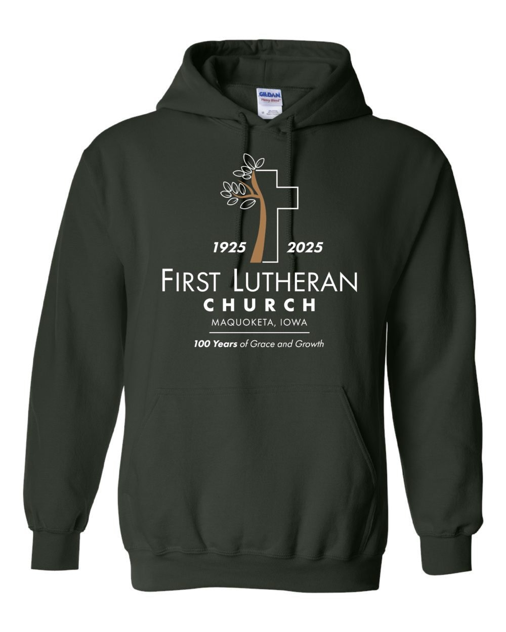 First Lutheran Church 100 Years Adult Gildan Heavy Blend Hoodie