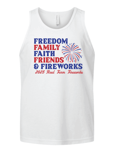 2025 Reed Farm Fireworks Youth Bella + Canvas Heather CVC Tank (2 Color Options)