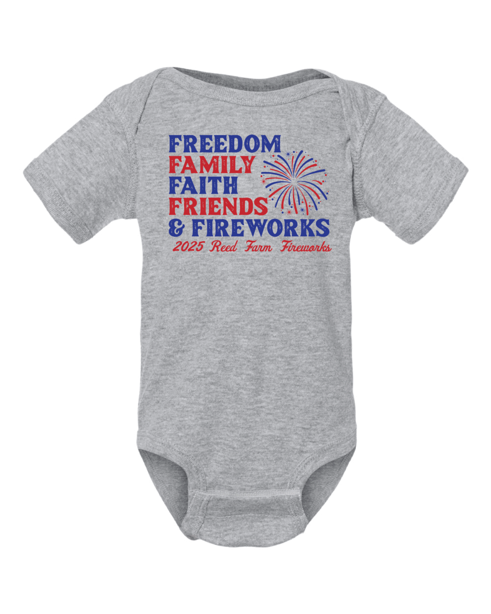2025 Reed Farm Fireworks Infant Rabbit Skins Onesie (3 Color Options) - Image 5