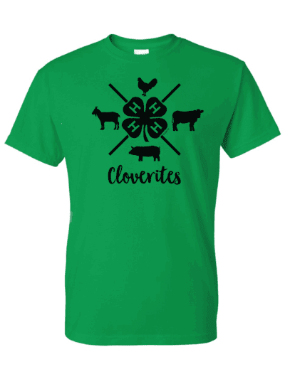 Cloverites 4-H Club Adult Gildan DryBlend T-Shirt (2 Color Options)