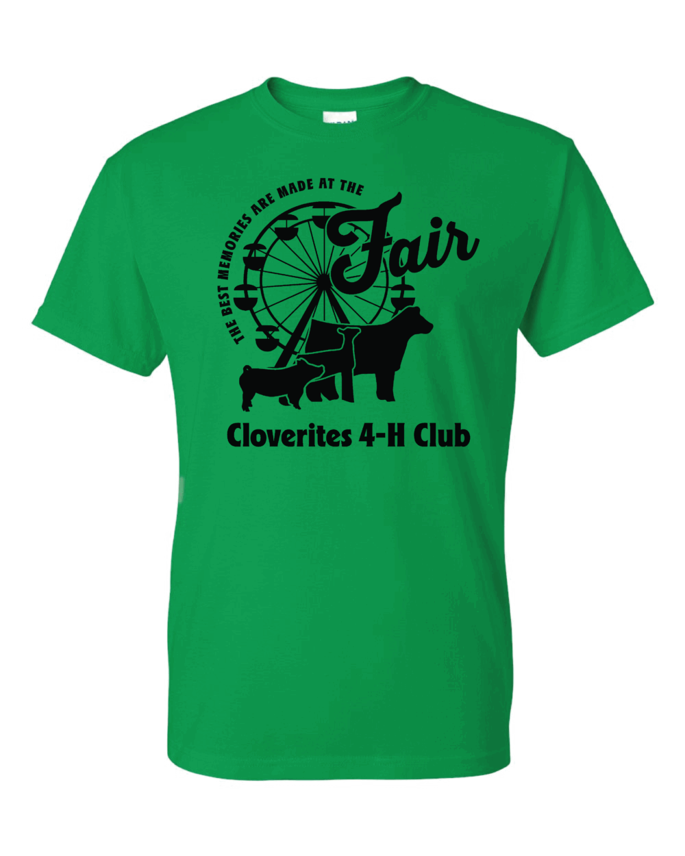 Cloverites 4-H Club Fair Youth Gildan DryBlend T-Shirt (2 Color Options)