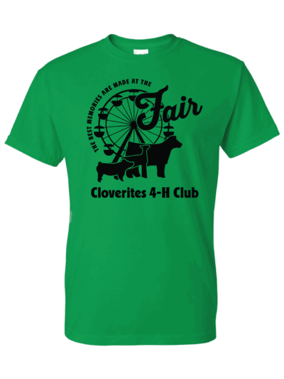 Cloverites 4-H Club Fair Youth Gildan DryBlend T-Shirt (2 Color Options)