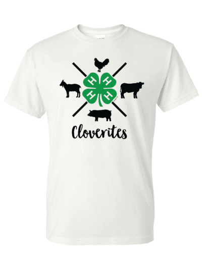 Cloverites 4-H Club Youth Gildan DryBlend T-Shirt (2 Color Options)