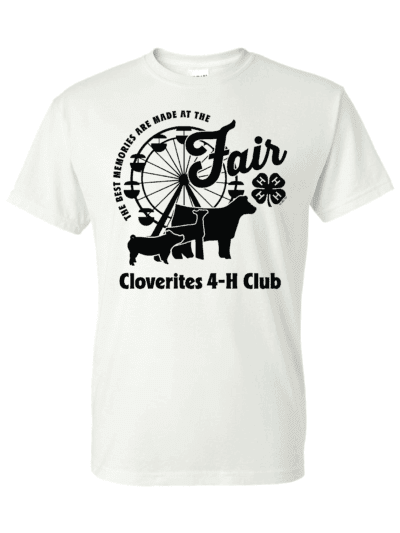 Cloverites 4-H Club Fair Youth Gildan DryBlend T-Shirt (2 Color Options)