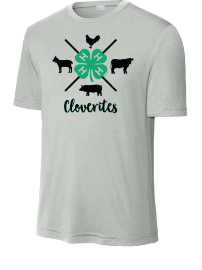 Cloverites 4-H Club Adult Silver Sport-Tek PosiCharge Competitor T-Shirt
