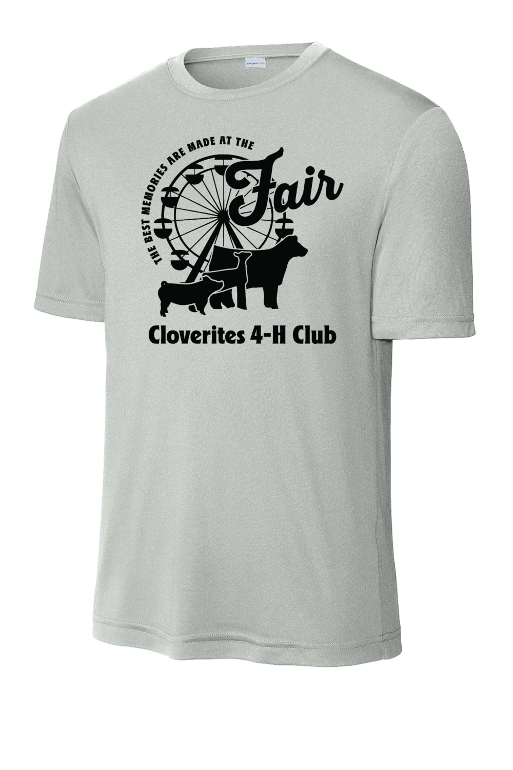 Cloverites 4-H Club Fair Youth Sport-Tek PosiCharge Competitor T-Shirt (2 Color Options) - Image 2
