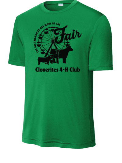 Cloverites 4-H Club Fair Adult Sport-Tek PosiCharge Competitor T-Shirt (2 Color Options)