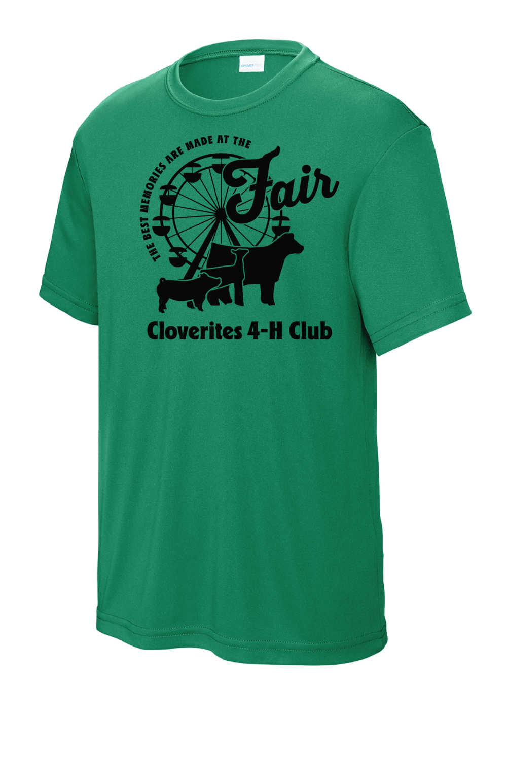 Cloverites 4-H Club Fair Youth Sport-Tek PosiCharge Competitor T-Shirt (2 Color Options)