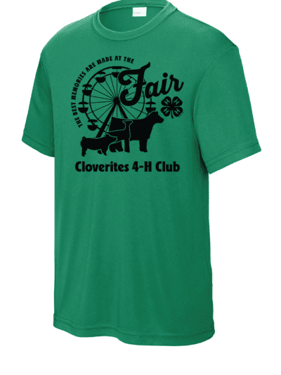 Cloverites 4-H Club Fair Youth Sport-Tek PosiCharge Competitor T-Shirt (2 Color Options)