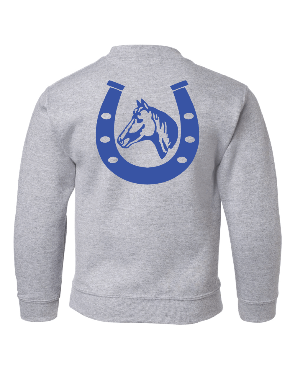 Baldwin Saddle Club Youth Sport Grey Gildan Heavy Blend Crewneck Sweatshirt - Image 2
