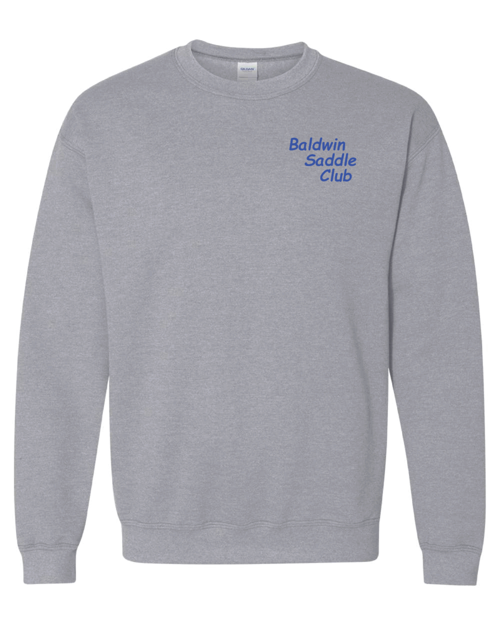 Baldwin Saddle Club Adult Sport Grey Gildan Heavy Blend Crewneck Sweatshirt