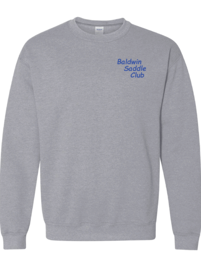 Baldwin Saddle Club Adult Sport Grey Gildan Heavy Blend Crewneck Sweatshirt
