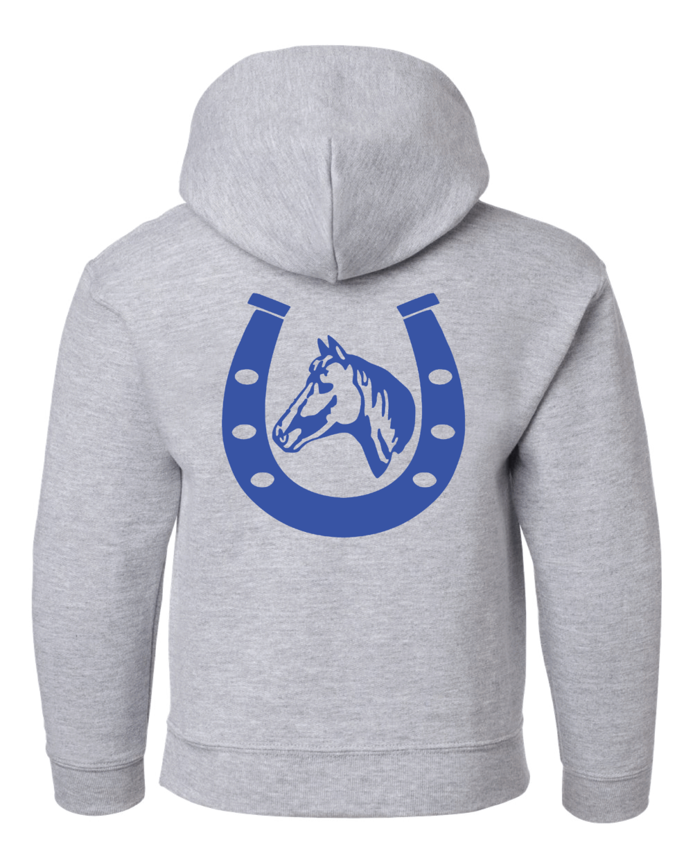 Baldwin Saddle Club Youth Sport Grey Gildan Heavy Blend Hoodie - Image 2