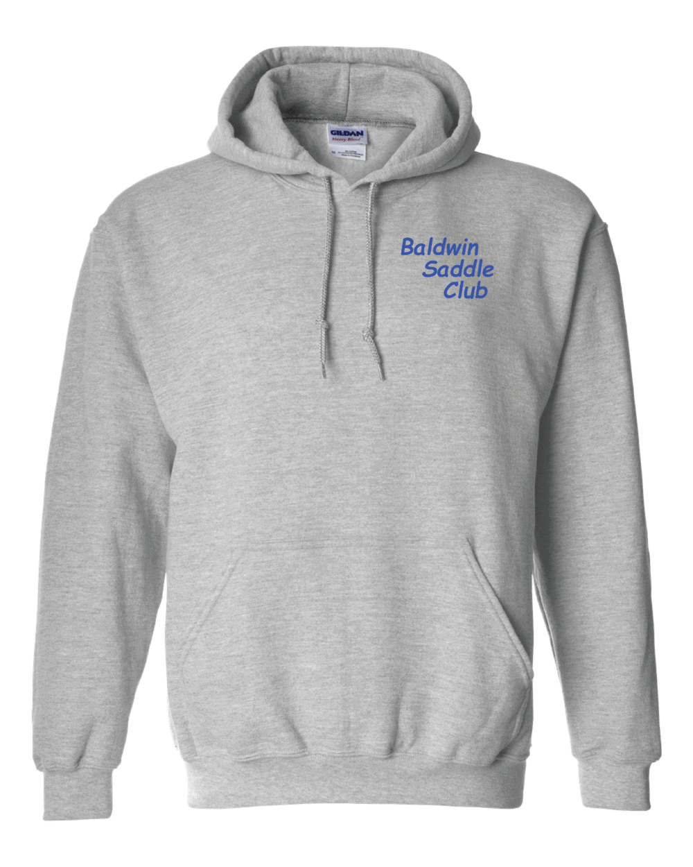 Baldwin Saddle Club Adult Sport Grey Gildan Heavy Blend Hoodie