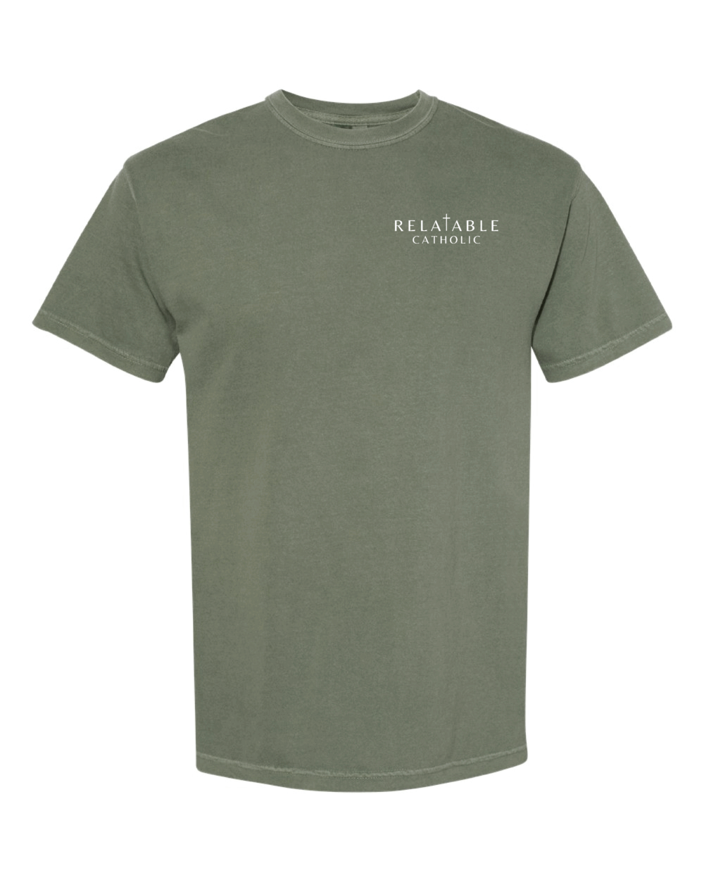 Relatable Catholic Fundraiser Cross Design Adult Comfort Colors Garment-Dyed Heavyweight T-Shirt (3 Color Options) - Image 3