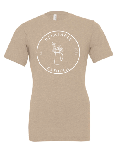 Relatable Catholic Fundraiser Floral Design Adult Bella + Canvas CVC Jersey T-Shirt (2 Color Options)