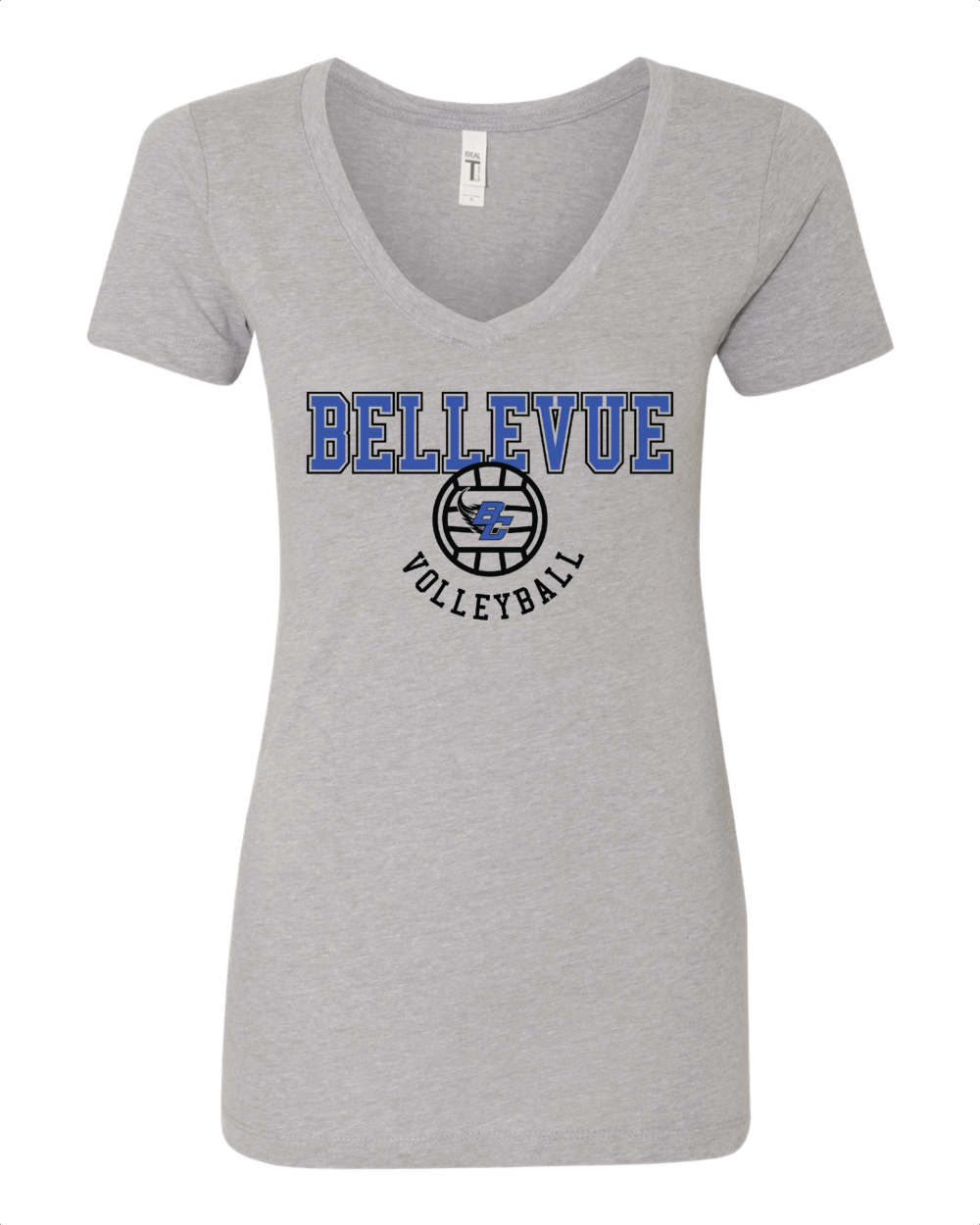 2025 Bellevue Comets Volleyball Fundraiser Women's Next Level Ideal V-Neck T-Shirt (3 Color Options) - Image 2