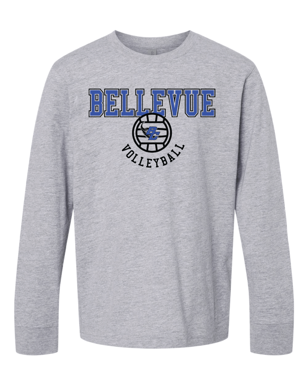 2025 Bellevue Comets Volleyball Fundraiser Youth Next Level Cotton Long Sleeve T-Shirt (3 Color Options) - Image 2