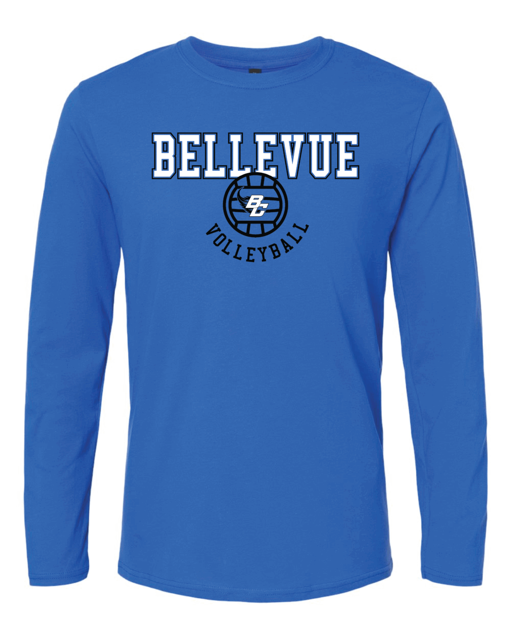 2025 Bellevue Comets Volleyball Fundraiser Adult Gildan Softstyle Long Sleeve T-Shirt (3 Color Options) - Image 3