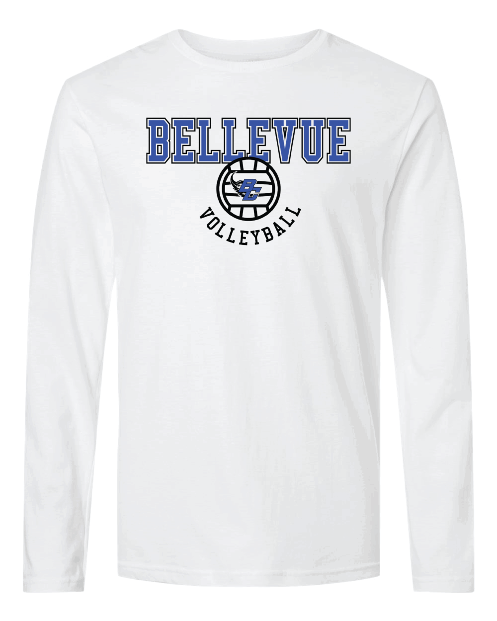 2025 Bellevue Comets Volleyball Fundraiser Adult Gildan Softstyle Long Sleeve T-Shirt (3 Color Options)
