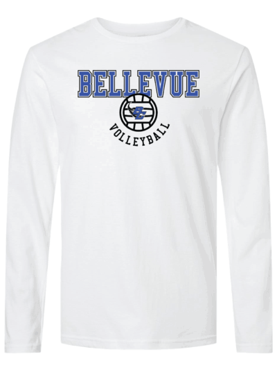 2025 Bellevue Comets Volleyball Fundraiser Adult Gildan Softstyle Long Sleeve T-Shirt (3 Color Options)