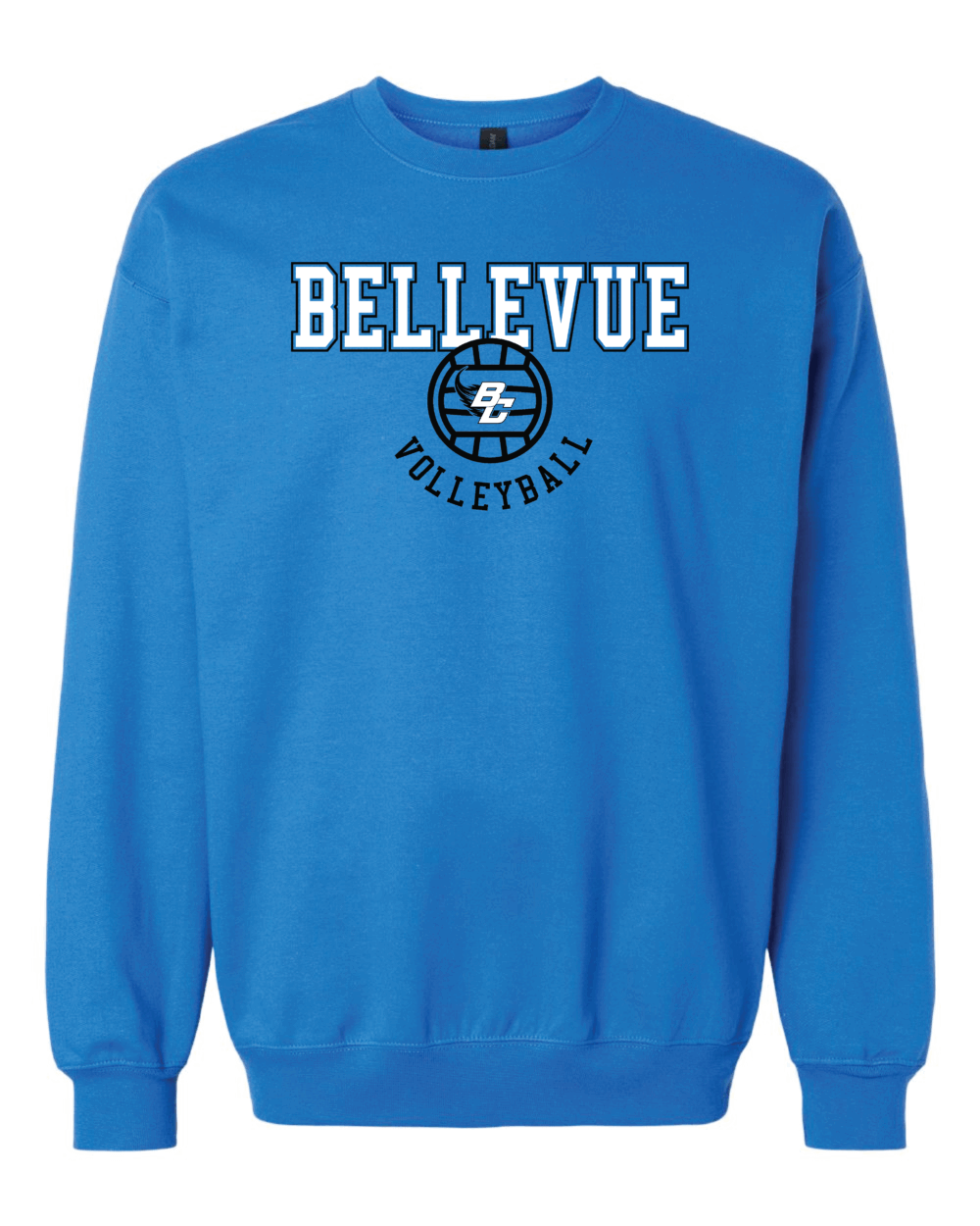 2025 Bellevue Comets Volleyball Fundraiser Adult Gildan Softstyle Midweight Crewneck Sweatshirt (3 Color Options) - Image 3
